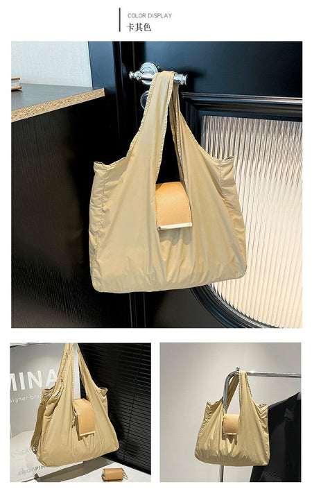 1PCS PU Polyester High Quality Hanging Bag for Shopping Large Capacity Foldable Portable Shopping Bag,Storage bag