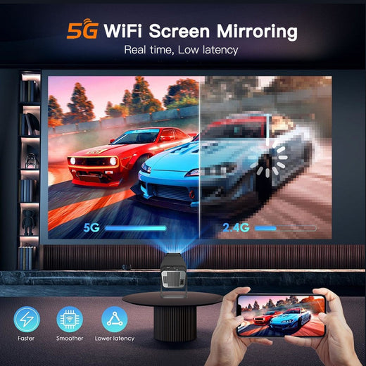 HY320 LYNCAST Smart Projector Dual WiFi6 400ANSI BT5.0 Automatic correction1920 1080P Full HD 4K Outdoor Home Video Mini Project