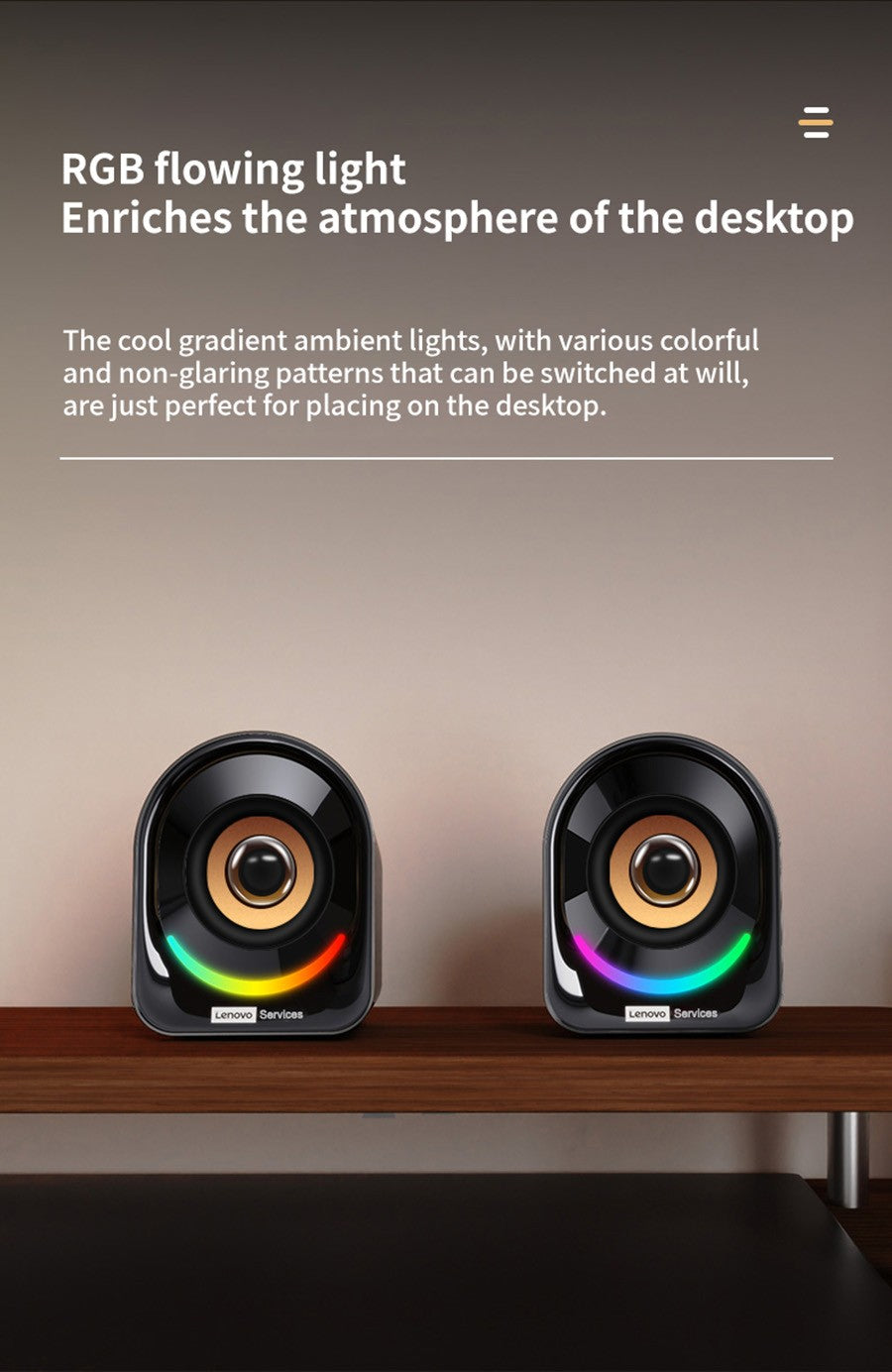 Lenovo Desktop Speakers Portable Small Speakers Computer Speakers Desktop Laptop Home Wired Mini Speakers Small Desktop Multimedia Laptop Speakers