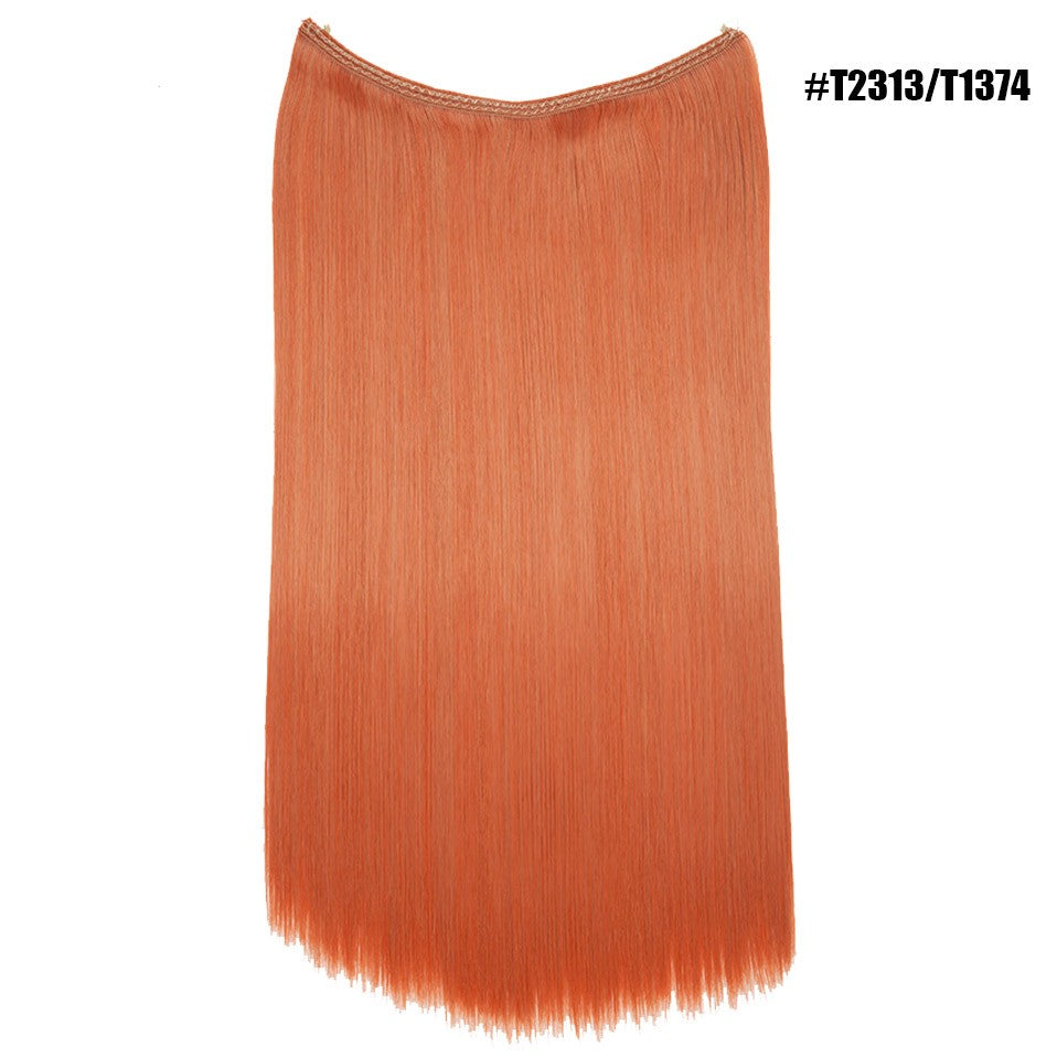BENEHAIR Synthetic Invisible Wire No Clips In Hair Extensions Secret Fish Line Hairpieces Hair Extensions Fake Hair For Women