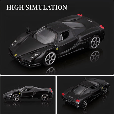 Bburago 1:64 Ferrari Enzo Replica Car Model Scale F40 F50 458 488 296 Diecast Traffic Miniature Art Figure Kid Boy Toy