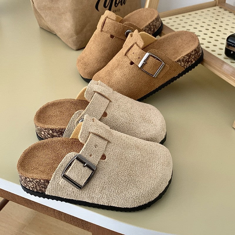 2025 Children's Birkfoot Summer New Anti-slip Soft Bottom Single Shoes Girls Boys Baby Bean Bean Birk Foot Slippers Summer