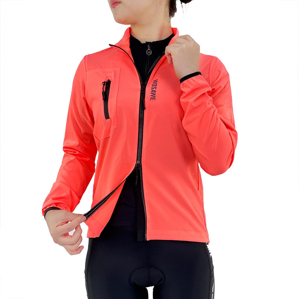 WOSAWE Women's Cycling Jacket Windbreaker Windproof Bike Vest Running Riding MTB Road Bike Tops