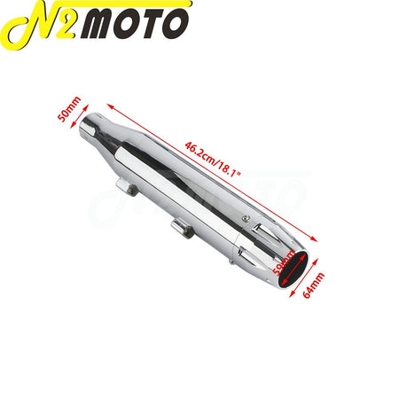 Chrome Exhaust System Motorcycle Muffler Exhaust Pipe For Harley Sportster Superlow XL1200T XL883L Iron XL883N 72 48 XL1200 V X