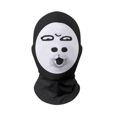 Fashion Mask for 2026 Halloween Cosplay Headwear Hip Hop Hood Hat Headgear 3D Celebrity Face Mask Elastic Mesh