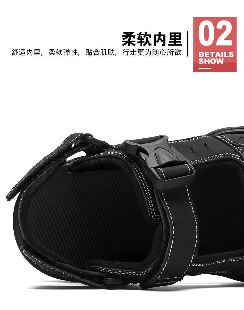 A Pair of Men's Sandals, Summer New Trendy Sports Outer Wear, Non-Slip, Wear-Resistant, Soft-Soled Driving Slippers, Beach Shoes for Men