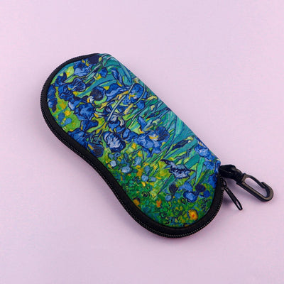 Vintage Van Gogh Sunglasses Box Glasses Soft Cloth Bags Glasses Case Women Zipper Sunglasses Bags Eyeglasses Case Eyewear Bag