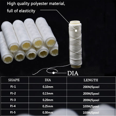100/200m PJ1/2/3/4/5 Invisible Fishing Bait Line High Tensile Line Fishing Floating Line Elastic Thread Sea Fishing Accessories