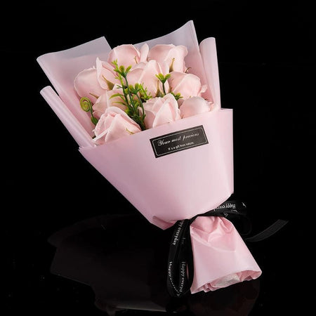9 Heads Soap Flower Rose Bouquet Artificial Flower For Christmas Wedding Birthday Party Valentine's Day DIY Gift Home Decoration