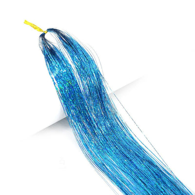 Tinsel Kit with Tools Fairy Hair Tinsel Heat Resistant Sparkling Shiny Tinsel Hair Extensions Colorful Hair Tinsel strands Kit