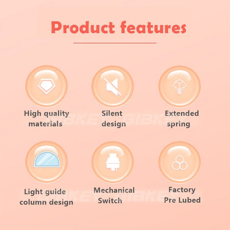 Outemu Silent Peach V3 Switch Lubed Mute Lemon V3 Switches Mechanical Keyboard Linear Tactile 5Pin Hot swap Pre Lubed PA66 POM
