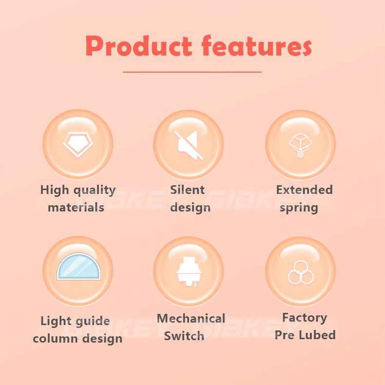 Outemu Silent Peach V3 Switch Lubed Mute Lemon V3 Switches Mechanical Keyboard Linear Tactile 5Pin Hot swap Pre Lubed PA66 POM