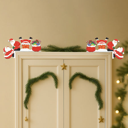 Christmas Gingerbread Man Wooden Door Frame Decoration Merry Christmas Decor for Home 2025 Navidad Xmas Ornament New Year 2026