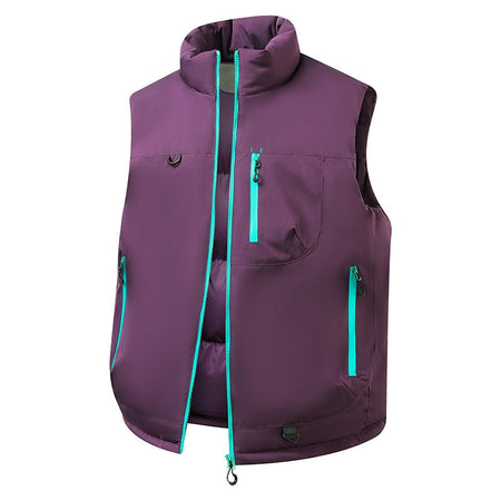 Couple Outdoor Fishing Casual Windproof Breathable Warm Vest Soft and Comfortable Winter Cold Proof Breathable Cotton Clothing
