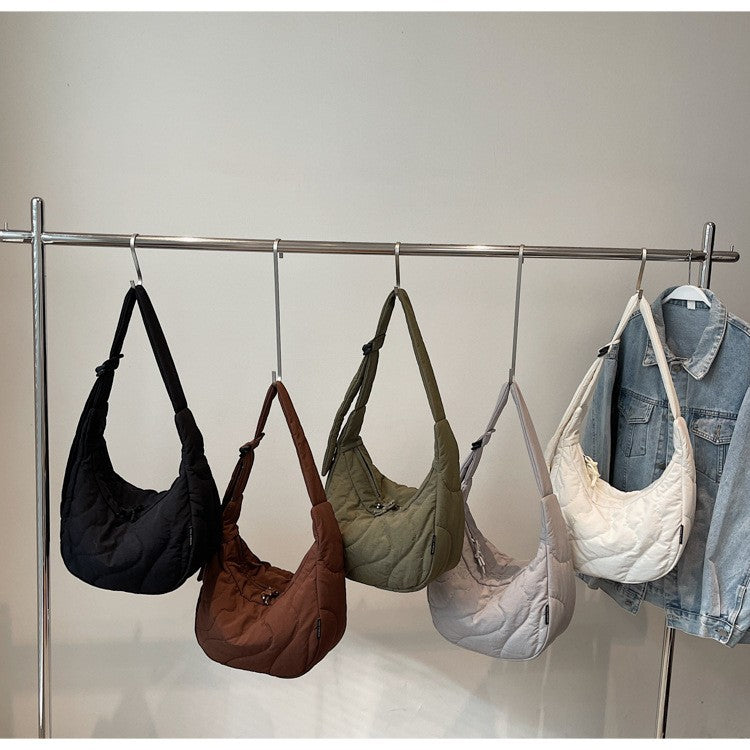 New Commuting Crossbody Bags for Women Fashion Texture and Simple Hobo Shoulder Bag Large Capacity Versatile Bags for Travel