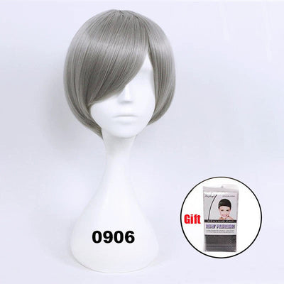 Snoya 30cm synthetic short Wig purple blue red yellow high temperature fiber Wig Costume Party Cosplay Wig 23 colors