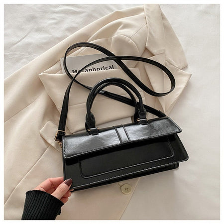 High Quality PU Leather Handbag Purse Women's Bag Solid Color Shoulder Crossbody Bags Lady Messenger Small Tote for Women Girls