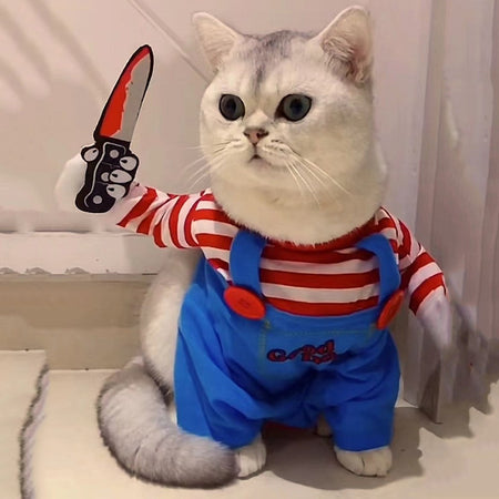 Halloween Pet Costume Small Medium Dogs Cats Funny Animal Transform Outfit Dog Cat Clothing For Festival Party Cosplay