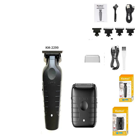 Kemei 2299 2296 T95 Professional Hair Clipper Cordless Trimmer Electric Foil Shaver Men Rechargeable Finish Hair Cutting Machine