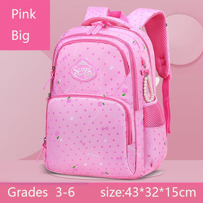 Orthopedic Primary Kid Backpack School Bags for Girls Fruit Flower Color Grades 1-3-6 Children's Backpack Teen Rucksack Mochila