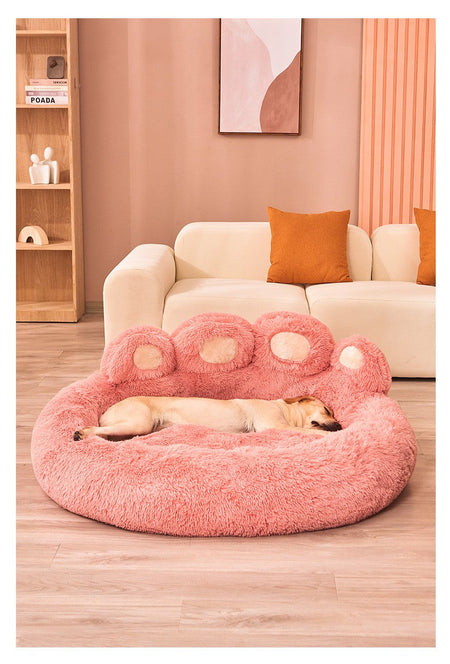 Fluffy Dog Bed Winter Plush Kennel Accessories Pet Products Large Dogs Beds Bedding Sofa Basket Small Mat Cats Big Cushion Puppy