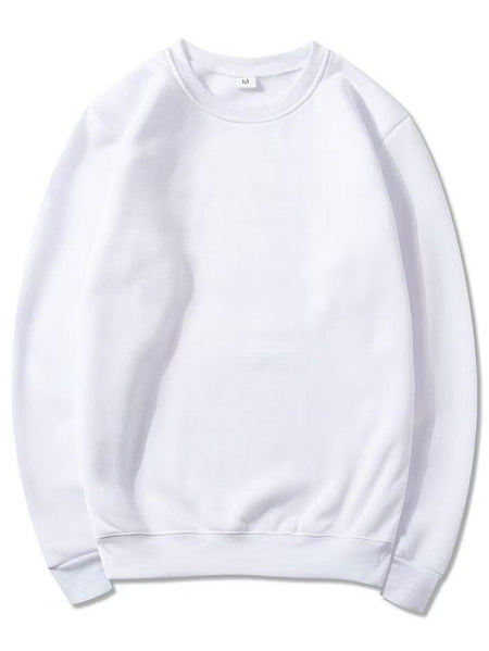 Men's Casual Loose Fleece Long Sleeve round Neck Sweatshirt Warm Sportswear for Autumn Winter Comfortable Cozy T-Shirt