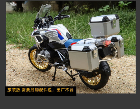 1/9 R1250 GS ADV Alloy Racing Motorcycle Diecasts Street Sports Motorcycle Model Simulation With Light Collection Kids Toys Gift