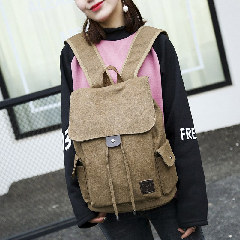 New High Quality Canvas Men Backpack Large Shoulder School Bag Rucksack For Boys Travel Fashion Camping Bags Fashion Simple Bags