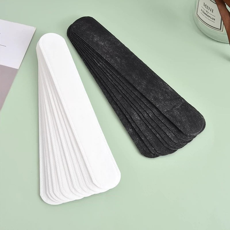 10/100pcs Hat Sweat Absorber Stickers Women Men Cotton Anti-dirt Sports Belt Cap Rim Invisible White Tape Hat Reducer Liner Pad
