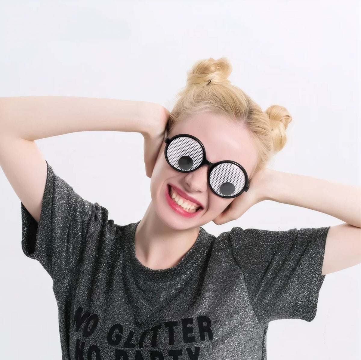 Funny Glasses Cosplay Eyeball Rolling Glasses Halloween Novelty Costumes Accessories For Carnival Fancy Dress Christmas Party