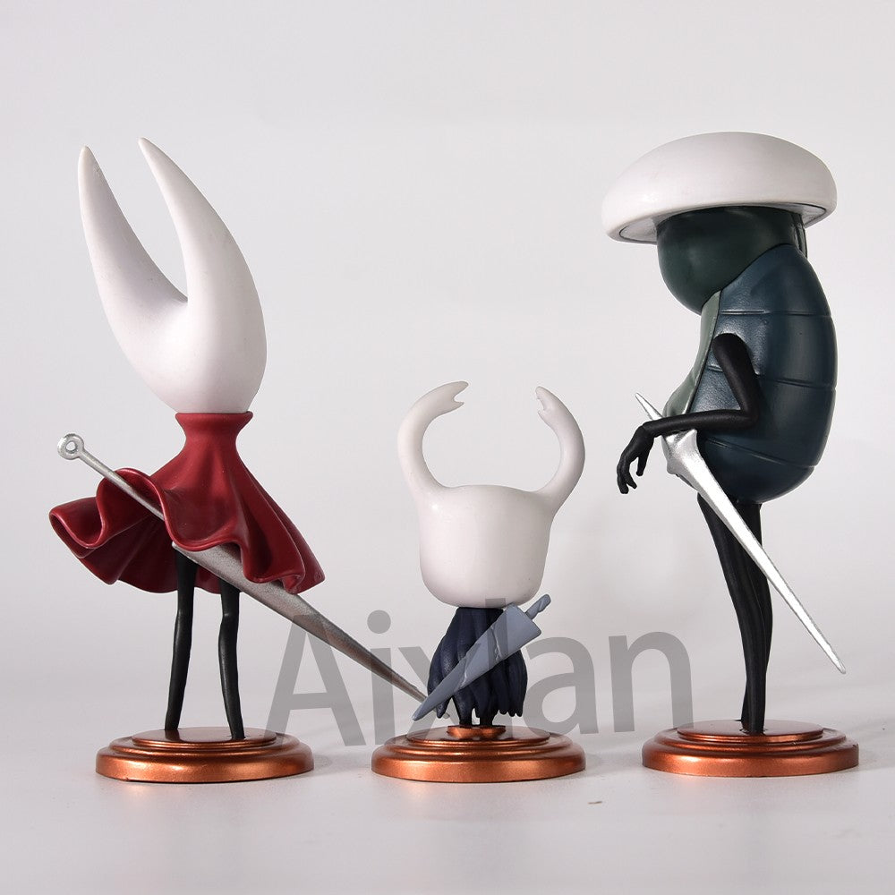 3pcs/set Hollow Knight Toys Anime Game Figure The Knight Action Figure Hornet/Quirrel Figurine Collectible Model Doll with Box