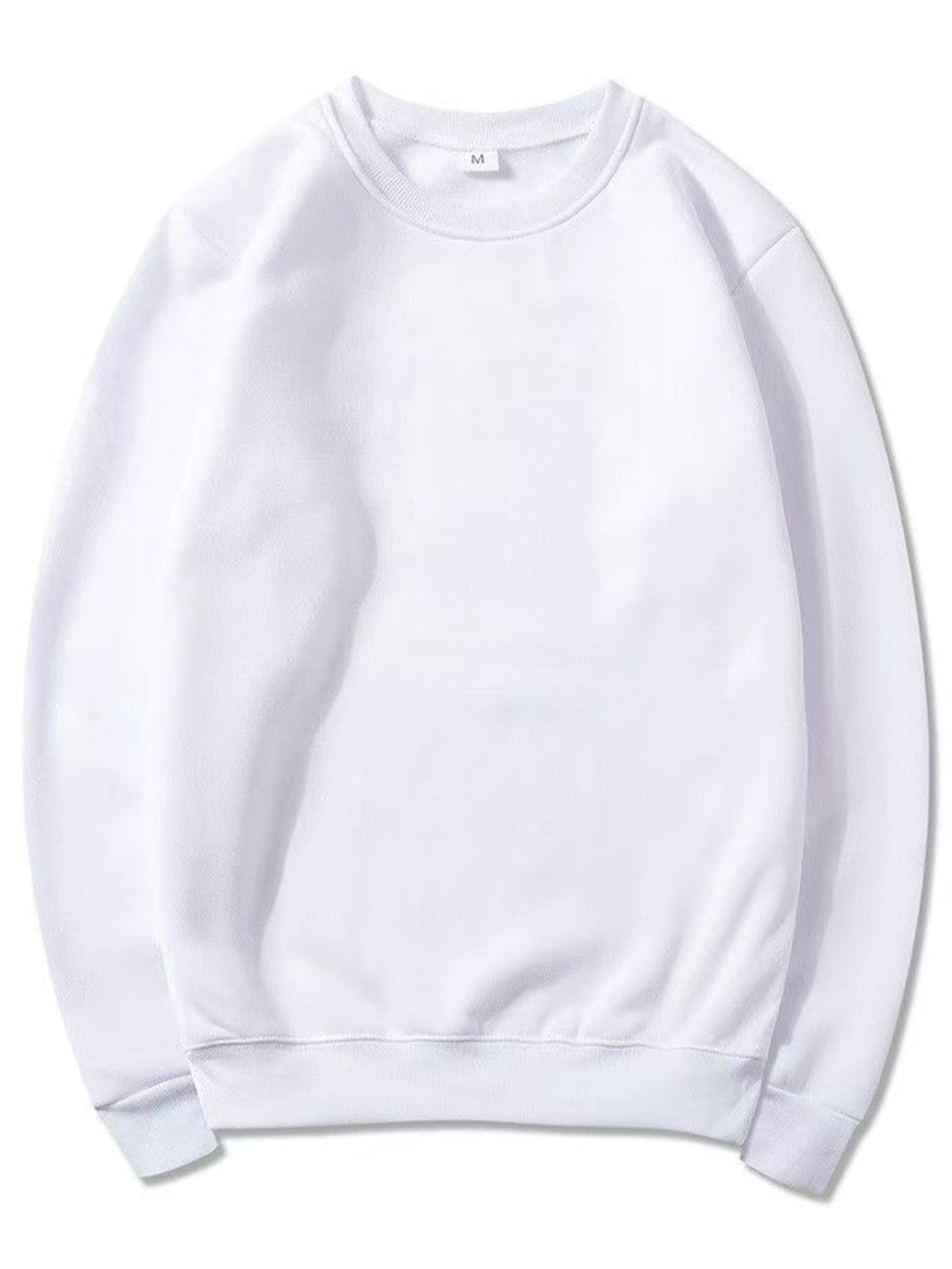 Men's Casual Loose Fleece Long Sleeve round Neck Sweatshirt Warm Sportswear for Autumn Winter Comfortable Cozy T-Shirt