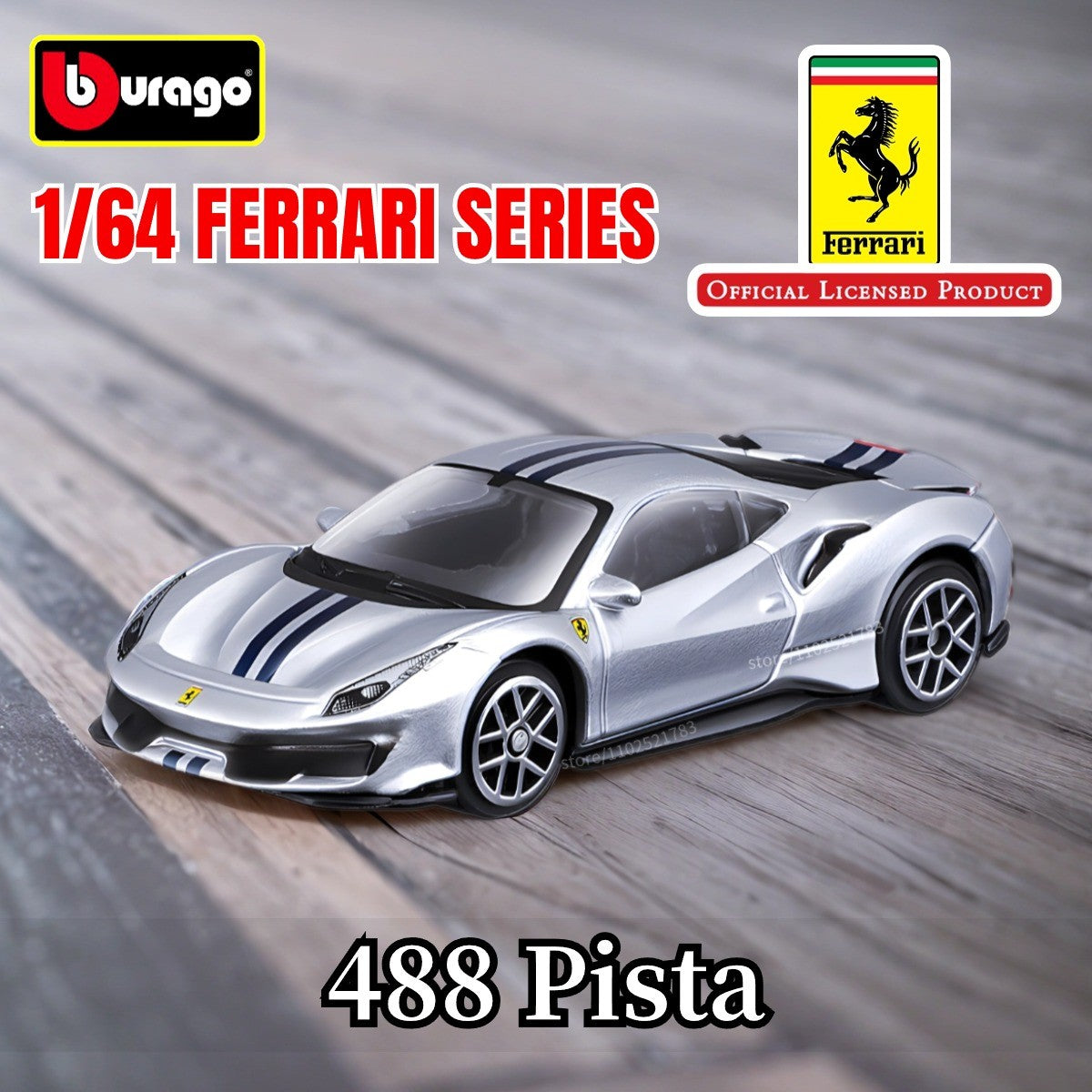 Bburago 1:64 Ferrari Enzo Replica Car Model Scale F40 F50 458 488 296 Diecast Traffic Miniature Art Figure Kid Boy Toy
