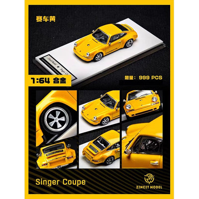 1:64 New Zincit Model Porsch 911 964 Singer Coupe Dls Miniature Alloy Die-Cast Model Custom Children'S Toys Collectible Ornament