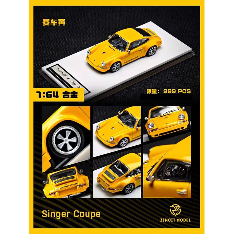 1:64 New Zincit Model Porsch 911 964 Singer Coupe Dls Miniature Alloy Die-Cast Model Custom Children'S Toys Collectible Ornament
