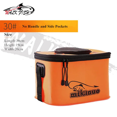 WALK FISH Thicken Fishing Bag Folding EVA Fishing Bucket Portable Live Fish Box Storage Outdoor Waterproof Camping Hiking Bag