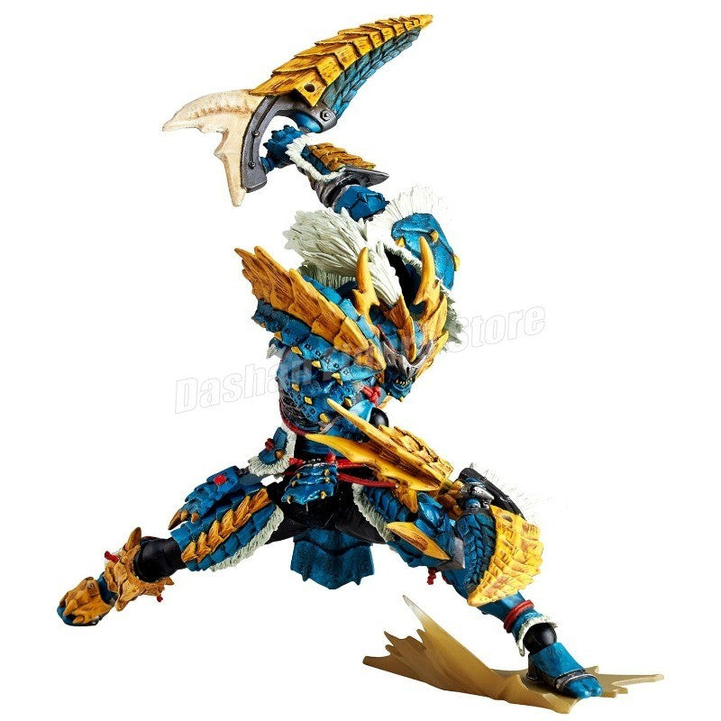 Kaiyodo Monster Hunter Rathalos Action Figure Revoltech Yamaguchi Swordsman Reus Model Male Fire Dragon Zinogre Figurine Toys