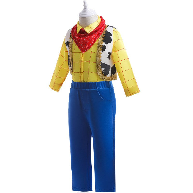Cosplay Story Woody Costume Sets Cowboy Christmas Dress Unisex Sheriff's Halloween Carnival Dress Up Party Toy Stage Performance
