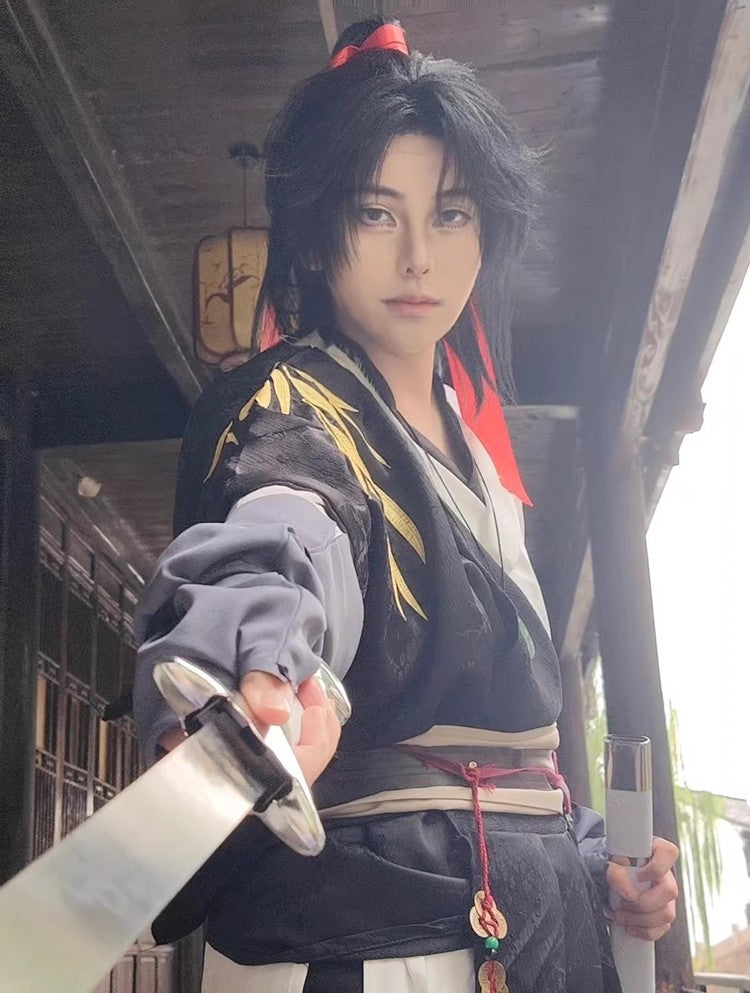 Chinese Game Where Winds Meet Young Master Cosplay Costume Adult Swordsman Hanfu Carnival Hero Wuxia Jianghu Cool Battle Uniform