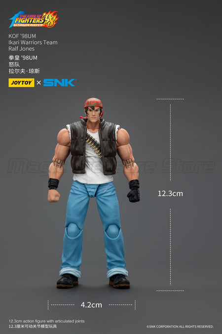 ?MT?JOYTOY 1/18 Action Figure SNK KOF'98UM Ikari Warriors Team Ralf Jones Clark Still Leona Heidern Toy Model Gift