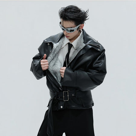 LUZHEN Winter Fashion High Quality Reversible Design Fur Liner Warm Leather Parka Men Original 2025 New Niche Padded Coat JY4797