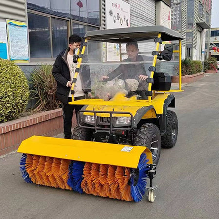 Customized snow sweeper, self-propelled with rotating brush, factory direct sales for road snow removal