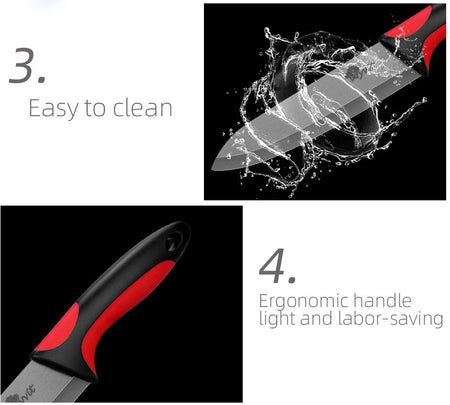 Kitchen Chef Knife Rustproof Fruit Paring Knife Ceramic Knife Household Utility Vegetable Slicing Knives Sharp Black Blades Cook