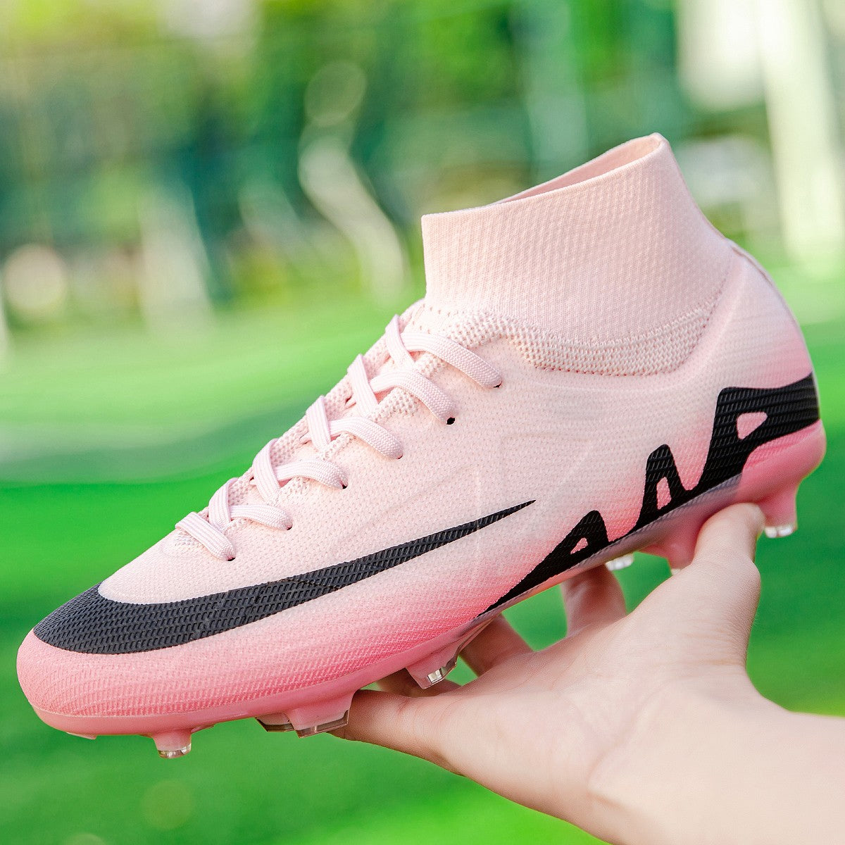 New Men High-top Football Boots Grass Cleats Non-Slip Soccer Shoes Futsal Sneakers High-quality Match Indoor Hot-selling Outdoor