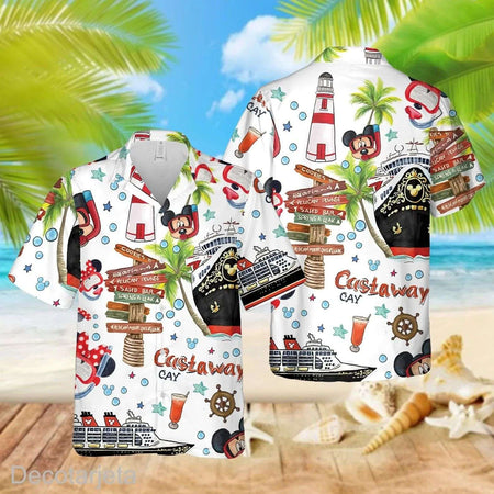 Camisa Hawaiana Con Estampado De Disney Cruise Para Hombre Y mujer, Camisa De Manga Corta Con botones, Camisa Hawaiana De Mickey