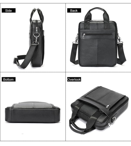 WESTAL Men's Shoulder Bags Genuine Leather Crossbody Messenger Bag For 13.3 Inch Laptop Briefcase Leather Man Handbags 8577
