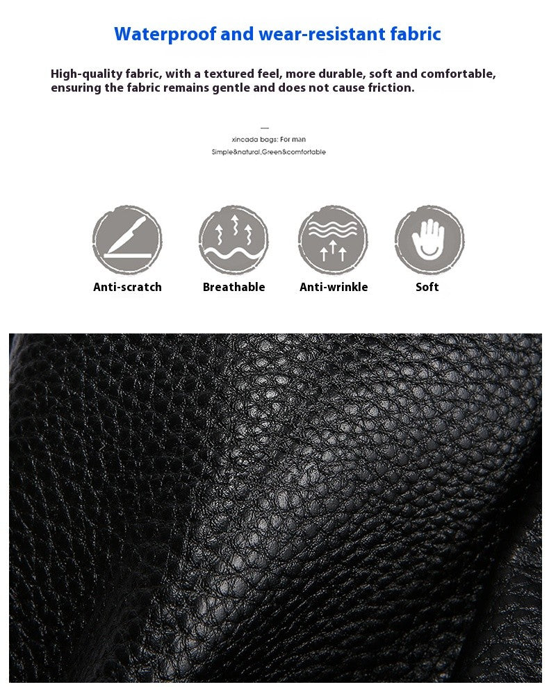New Style Hand-Held Men's Bag - Trendy Large-Capacity Waterproof Shoulder Bag Casual And Versatile Cross-Body Bag