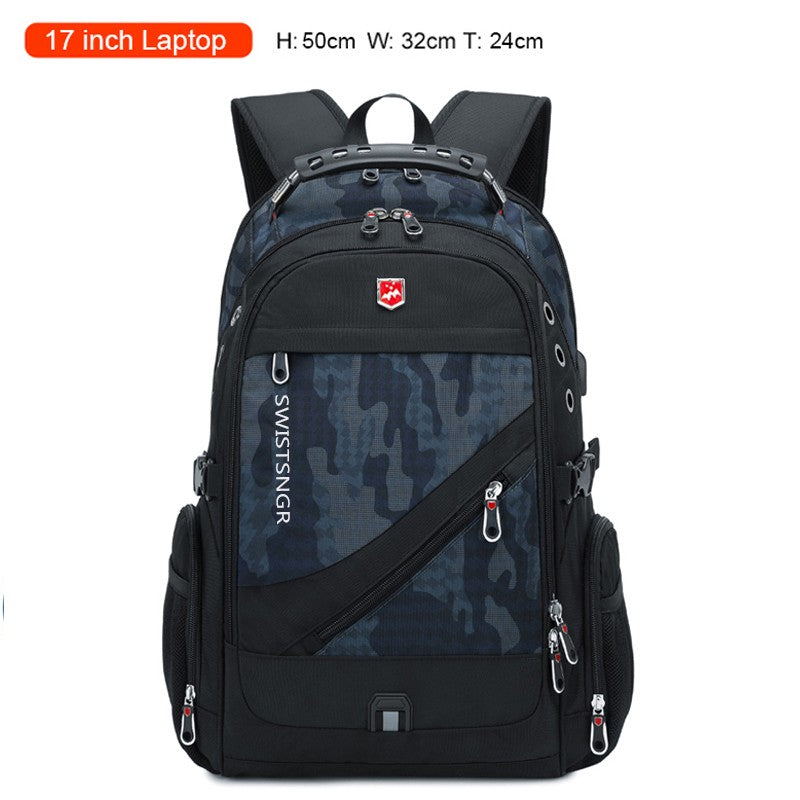 Brand Men's Backpack Anti-theft Waterproof 17inch Laptop Backpacks USB Charging Business Travel Backpack School Bag Male Mochila