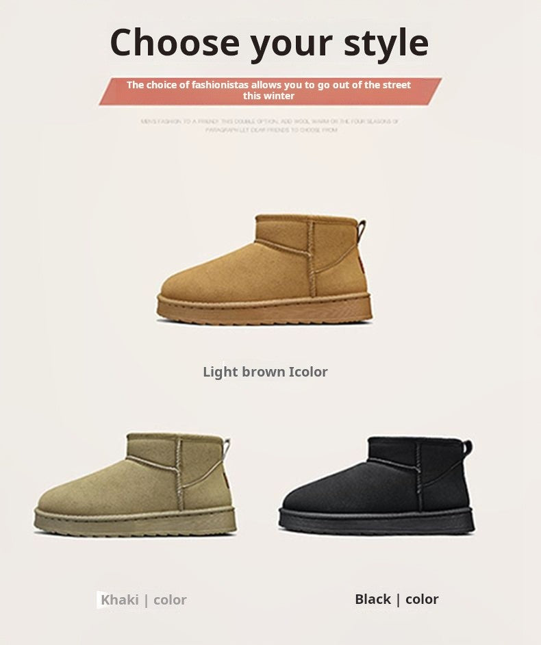 Mens Shoes Classic Top Quality Suede Leather Ankle Boots 2025 Winter Snow Boots for Men New Fashion Australia Boots 36-45