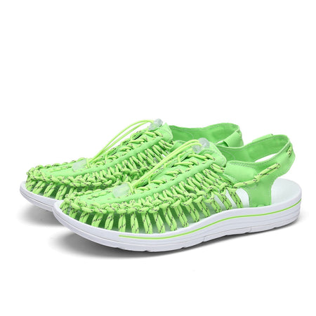2024 New Arrival Summer Men's Shoes Breathable Beach Loafers Hand Woven Roman Sandals High Quality Men's Comfortable Flats